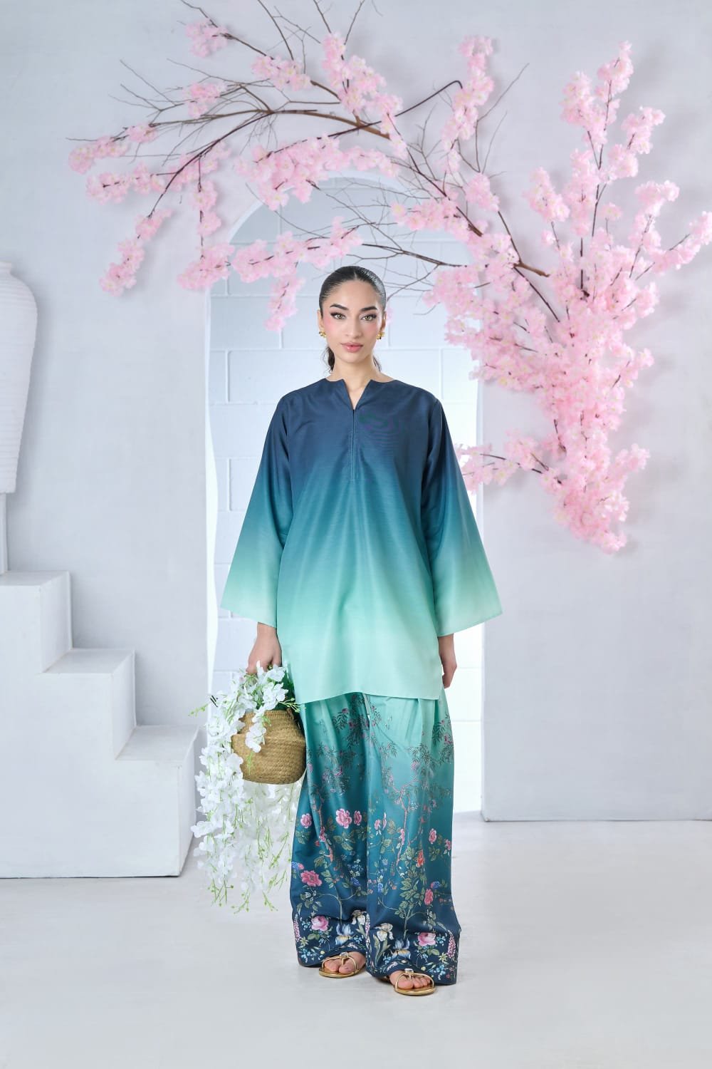 Premium MOON Co Ord 2PC Lawn Silk Suit 1 Premium MOON Co Ord 2PC Lawn Silk Suit for women