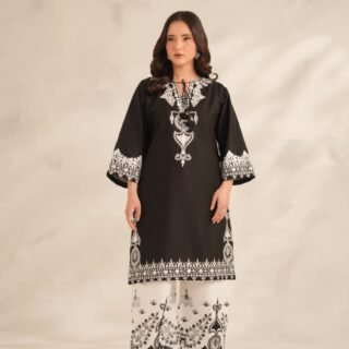 AIZA Embroidery 2PC Premium Lawn Plazo Suit for Women