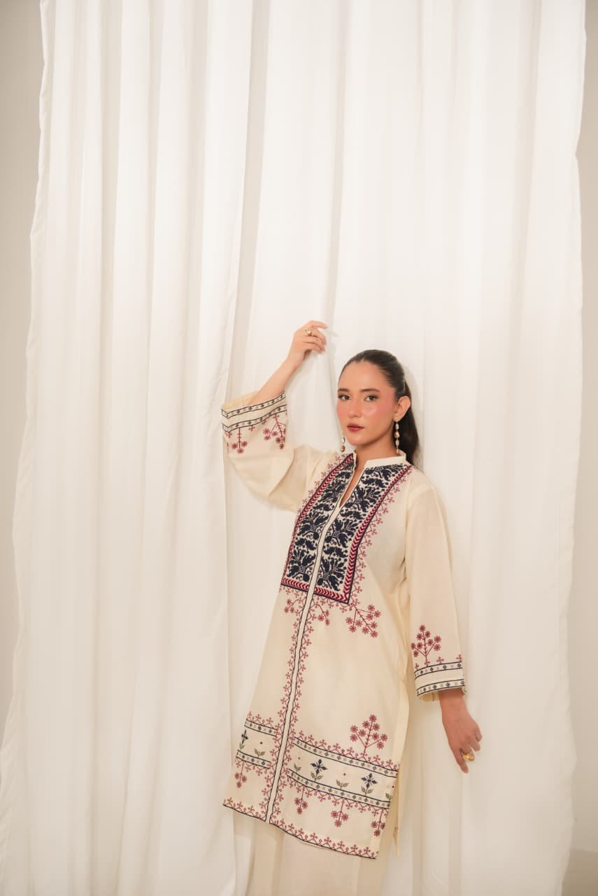 Dilruba Embroidery Premium Lawn Plazo Suit 2 Dilruba Embroidery Premium Lawn Plazo Suit - Image 2