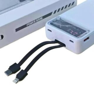 66W 20000mAh Power Bank with built in cables