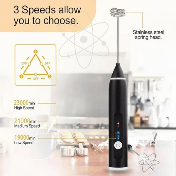 2 In 1 Electric Milk Frother & Egg Whisk | Kitchen Appliances 3 2 In 1 Electric Milk Frother & Egg Whisk | Kitchen Appliances - Image 3