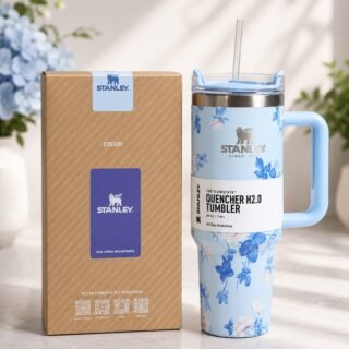 Stanley 40oz Printed Tumbler with handle and straw