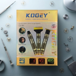 Kogey 3 In 1 Grooming Kit for men's hair and beard care