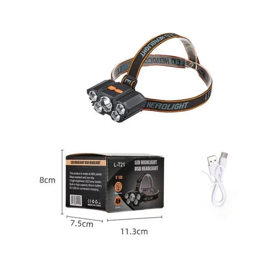 LED Highlight USB Headlight Portable Light 2 LED Highlight USB Headlight Portable Light - Image 2