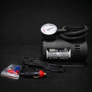 12V Car Tyre Inflator with built in pressure gauge