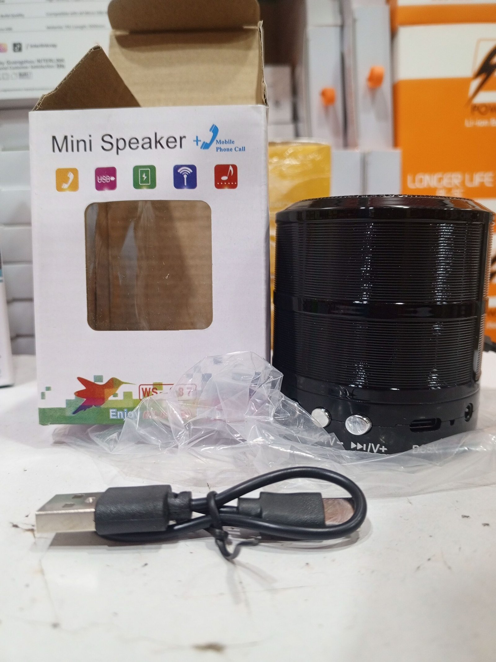 Mini Portable Bluetooth Speaker | Music | Mobile & Laptop Accessories 6 WS 887 Bluetooth Speaker mini portable design