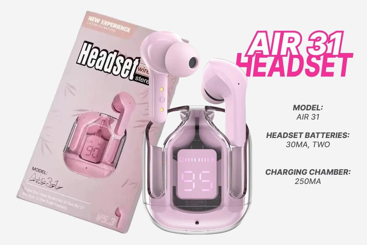 Air31 TWS Wireless Earbuds, Bluetooth Earphones | Audio Gears 6 Air31 TWS Wireless Earbuds with charging case
