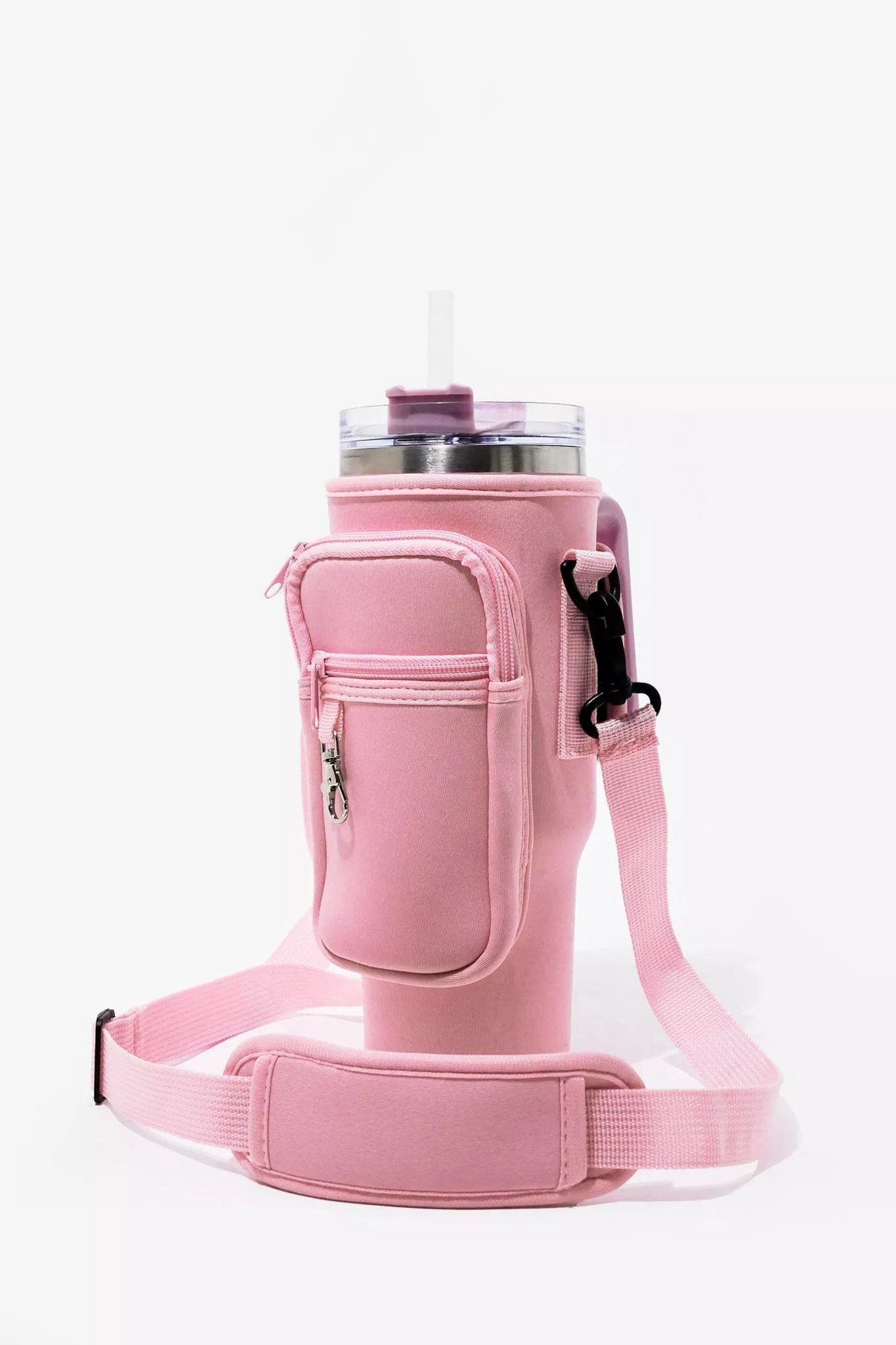 40oz Tumbler Bag with Phone Pocket, Pink 1 40oz Tumbler Bag with Phone Pocket in blush pink