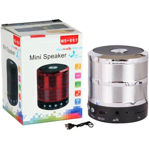 Mini Portable Bluetooth Speaker | Music | Mobile & Laptop Accessories 1 WS 887 Bluetooth Speaker mini portable design