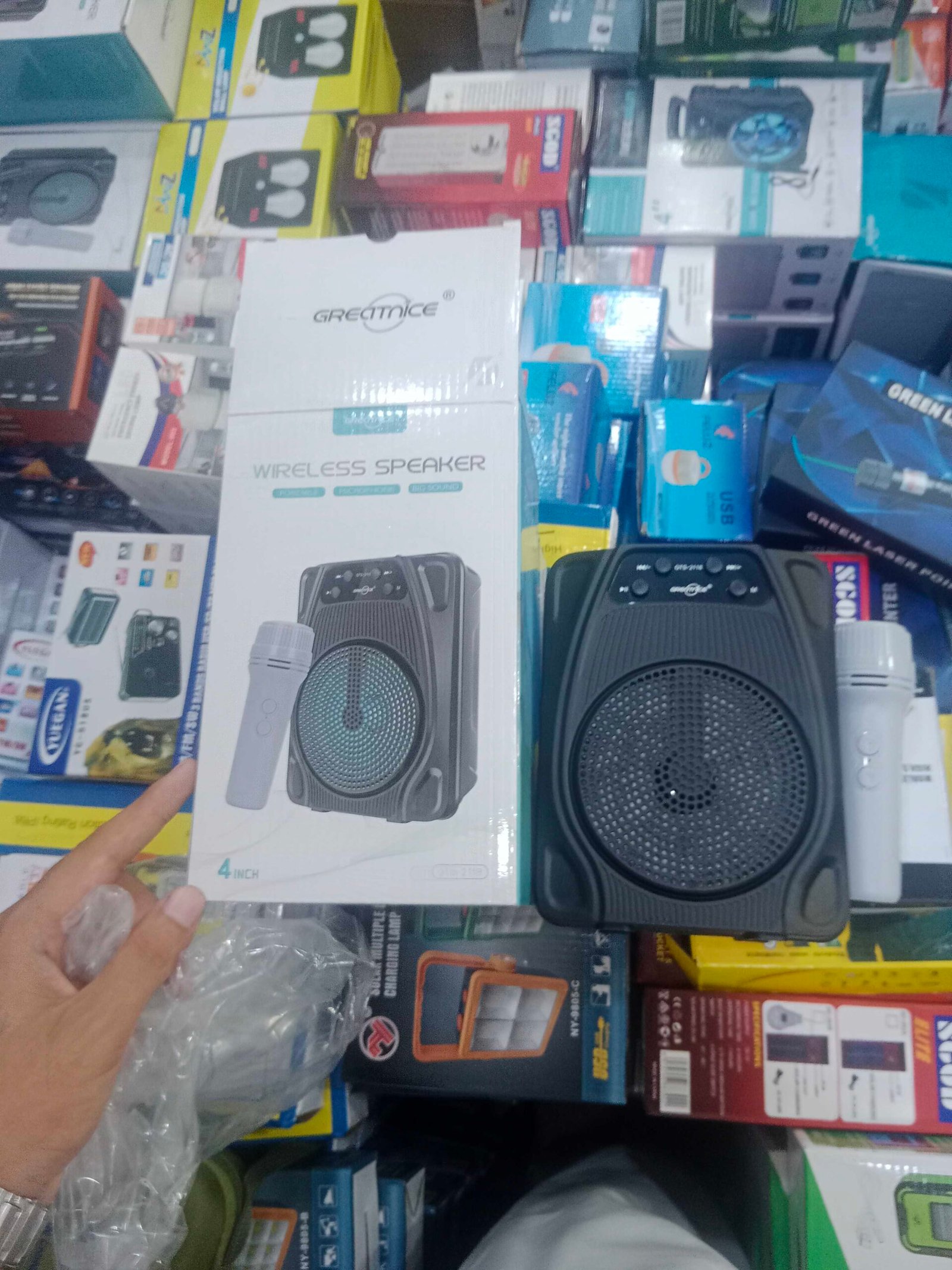 GREATNICE 4 Inch Karaoke Speaker with Microphone 2 GREATNICE Karaoke Speaker 4 inch with microphone