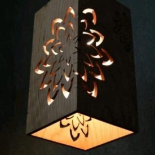 3D Laser Cut Ceiling Lamp black and golden