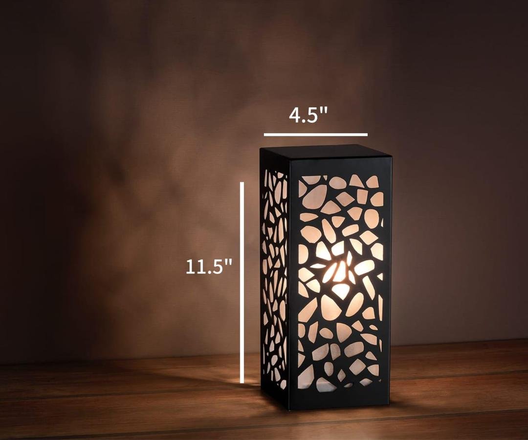 3D Laser Cut Wooden Table Lamp With Golden Light | Home Decor 3 3D Laser Cut Wooden Table Lamp With Golden Light | Home Decor - Image 3