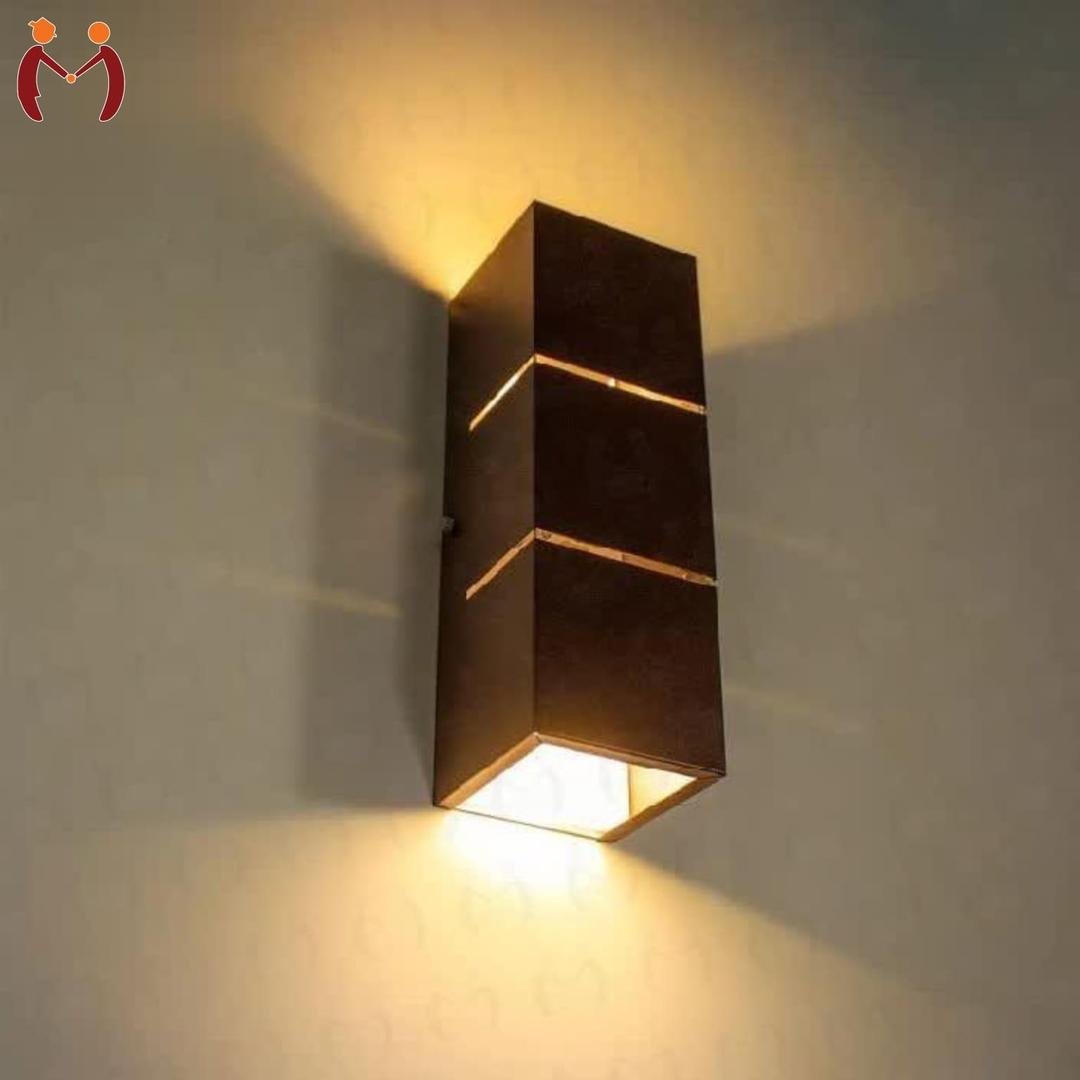 3D Wooden Wall Lamp, Brown & Golden Design | Home Decor | Decoration Lamps 3 3D Wooden Wall Lamp, Brown & Golden Design | Home Decor | Decoration Lamps - Image 3
