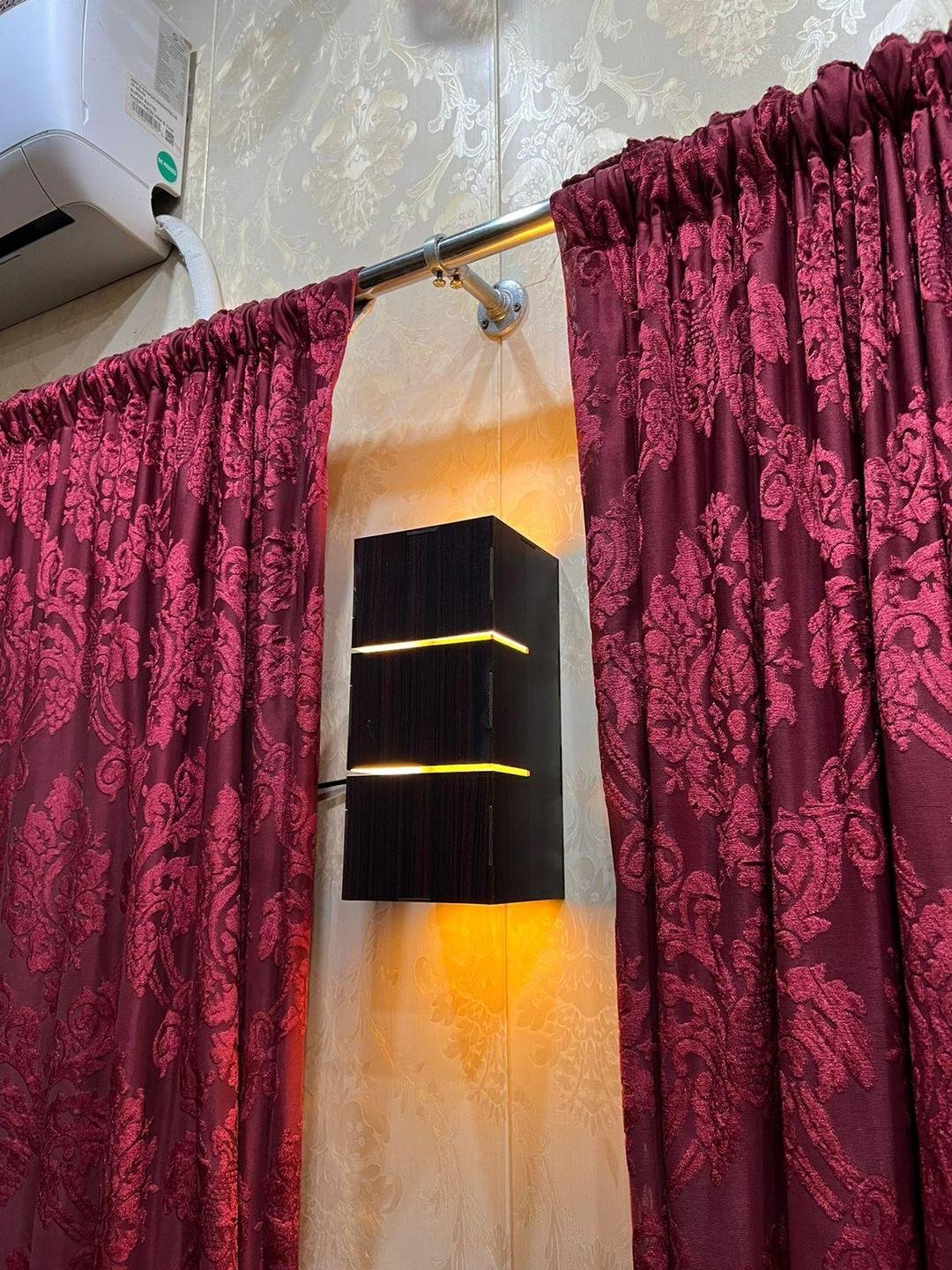 3D Wooden Wall Lamp, Brown & Golden Design | Home Decor | Decoration Lamps 4 3D Wooden Wall Lamp, Brown & Golden Design | Home Decor | Decoration Lamps - Image 4