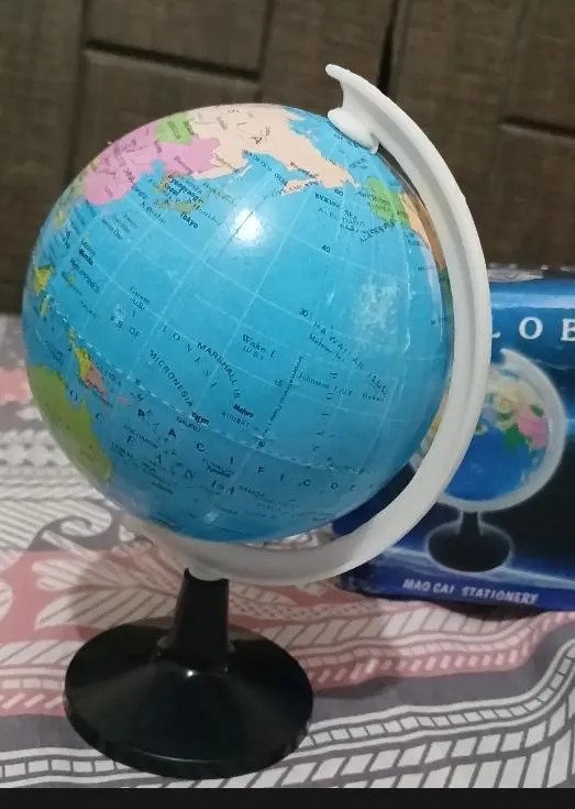 8CM Multicolor Plastic World Globe | School & Office Supplies 3 8CM Multicolor World Globe for kids geography learning