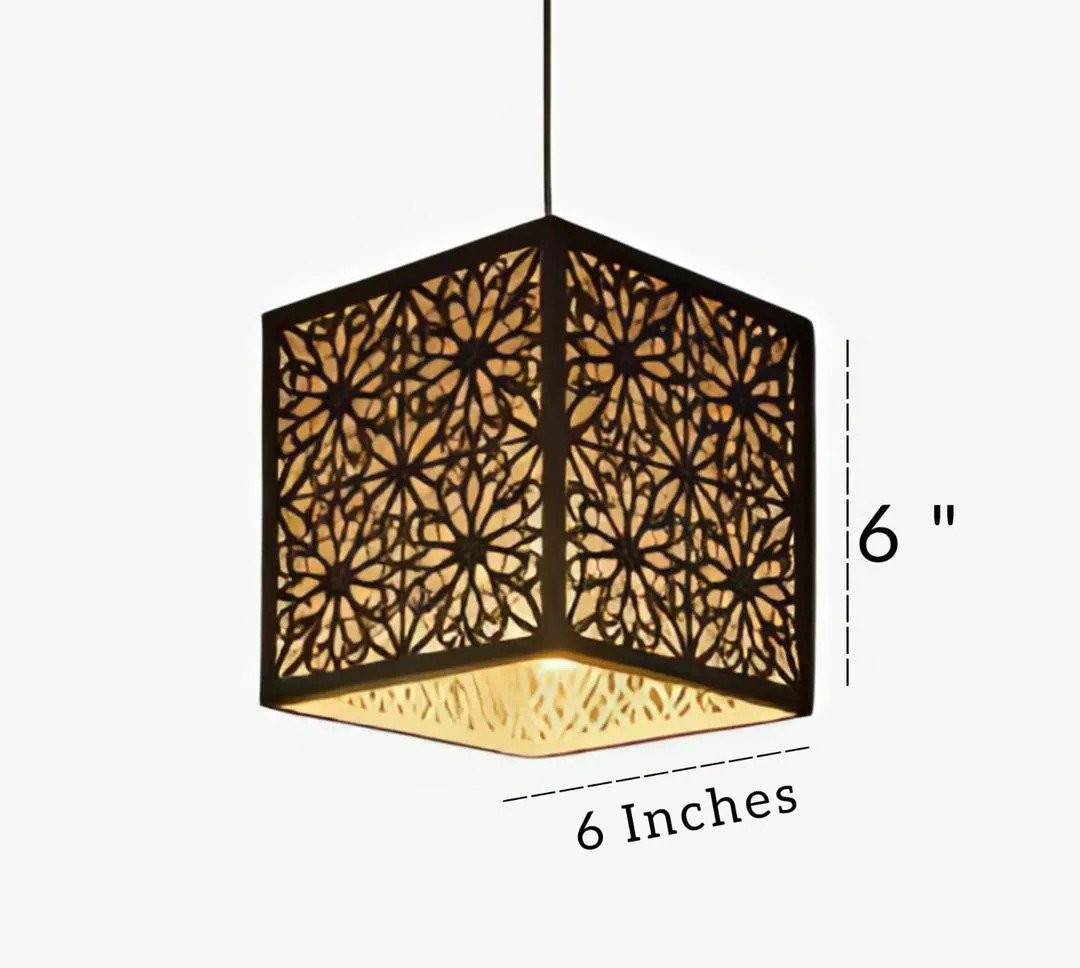 Modern Wall Lamp With Golden Light, Dark Brown MDF | Home Decor 2 Modern Wall Lamp With Golden Light, Dark Brown MDF | Home Decor - Image 2