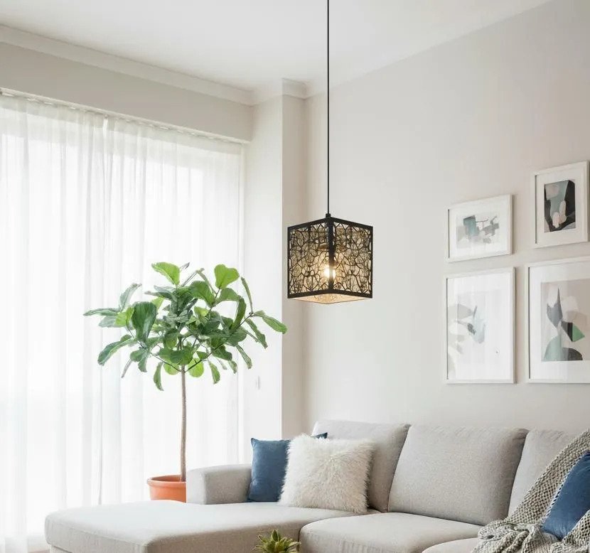 Modern Wall Lamp With Golden Light, Dark Brown MDF | Home Decor 6 Modern Wall Lamp With Golden Light, Dark Brown MDF | Home Decor - Image 6