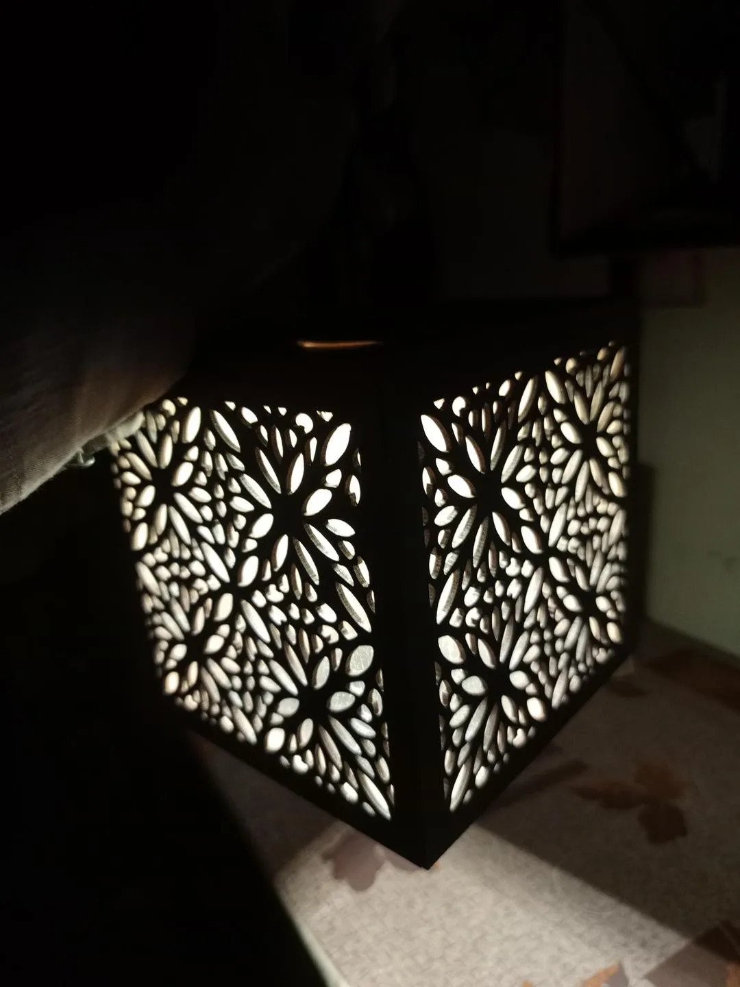 Modern Wall Lamp With Golden Light, Dark Brown MDF | Home Decor 8 Modern Wall Lamp With Golden Light in dark brown MDF