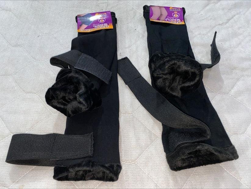 Premium Wool Knee Warmer, Black with Fleece 1 Premium Wool Knee Warmer, Black with Fleece