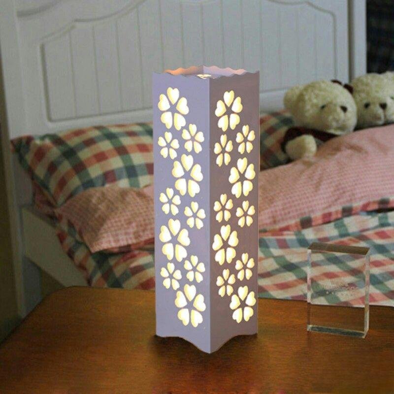 Rechargeable Wooden Table Lamp, Floral Design | Home Decor | Decoration Lamps 4 Rechargeable Wooden Table Lamp, Floral Design | Home Decor | Decoration Lamps - Image 4