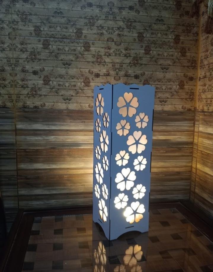 Rechargeable Wooden Table Lamp, Floral Design | Home Decor | Decoration Lamps 3 Rechargeable Wooden Table Lamp, Floral Design | Home Decor | Decoration Lamps - Image 3