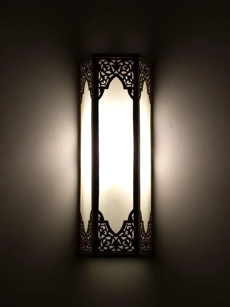 Stunning Wall Hanging Light, Black Cut Out Design | Home Decor | Decoration Lamp 3 Stunning Wall Hanging Light with black cut out design