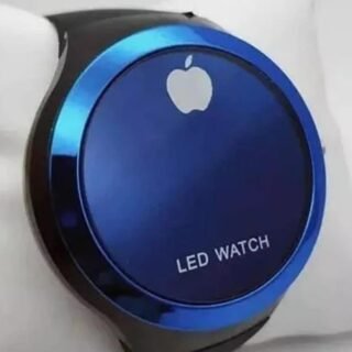 Stylish LED Watch Blue with round digital display for daily wear