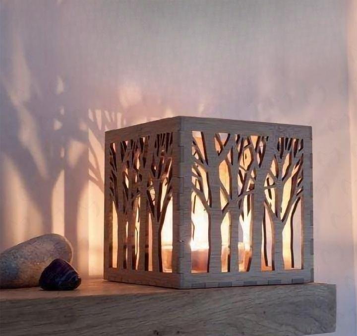 Tree Design Wooden Table Lamp, Dark Brown | Home Decor | Decoraton Light 2 Tree Design Wooden Table Lamp, Dark Brown | Home Decor | Decoraton Light - Image 2