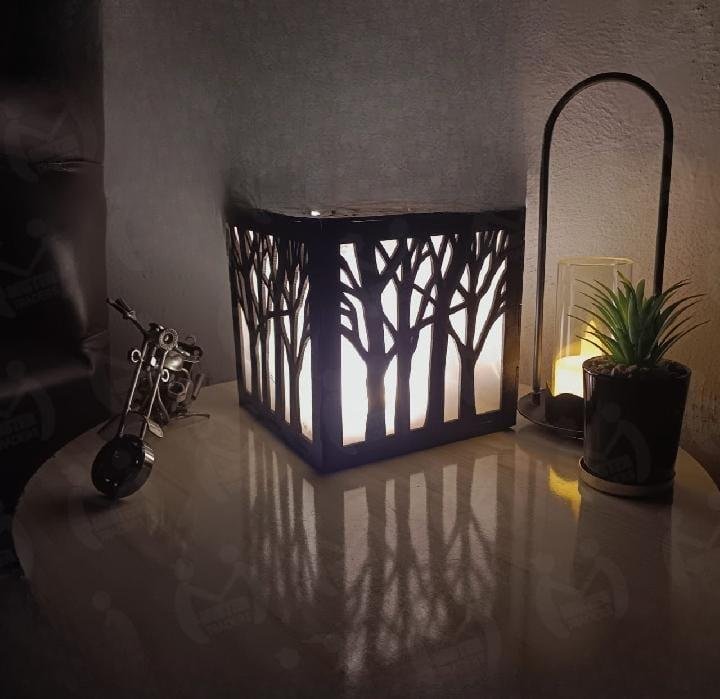 Tree Design Wooden Table Lamp, Dark Brown | Home Decor | Decoraton Light 3 Tree Design Wooden Table Lamp, Dark Brown | Home Decor | Decoraton Light - Image 3
