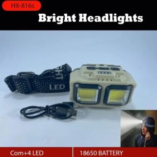Waterproof Rechargeable Headlight in white