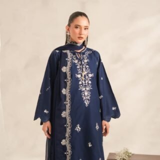 Gul E Jan Embroidered 3PC Suit with premium lawn plazo design