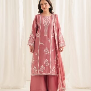 Elaan Embroidered 3PC Plazo Suit in premium lawn fabric