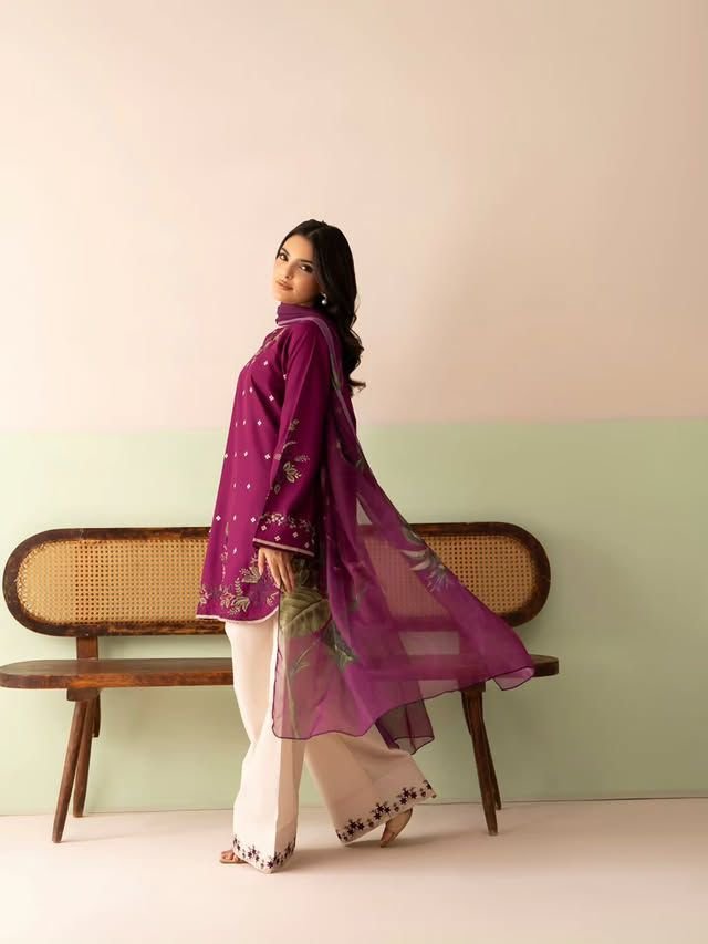 Nova Embroidery 3PC Suit, Premium Lawn | Stitched Collection 2 Nova Embroidery 3PC Suit, Premium Lawn | Stitched Collection - Image 2