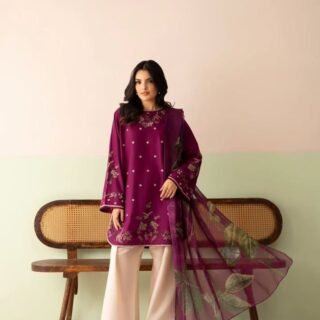 Nova Embroidery 3PC Suit premium lawn Farshi