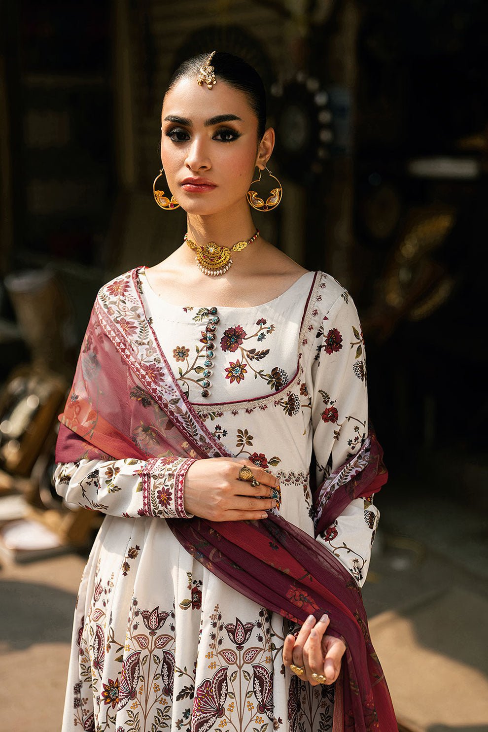 Anarkali Printed 3PC Maxi, Premium Silky Lawn | Stitched Collection 3 Anarkali Printed 3PC Maxi, Premium Silky Lawn | Stitched Collection - Image 3