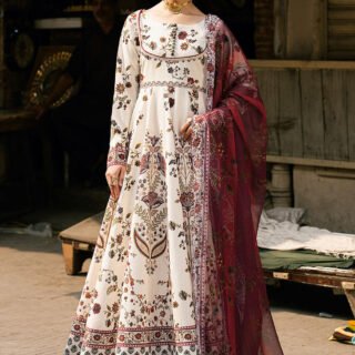 Anarkali Printed 3PC Maxi in premium silky lawn