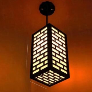 Wooden Hexagonal Ceiling Lamp, LED Low Power