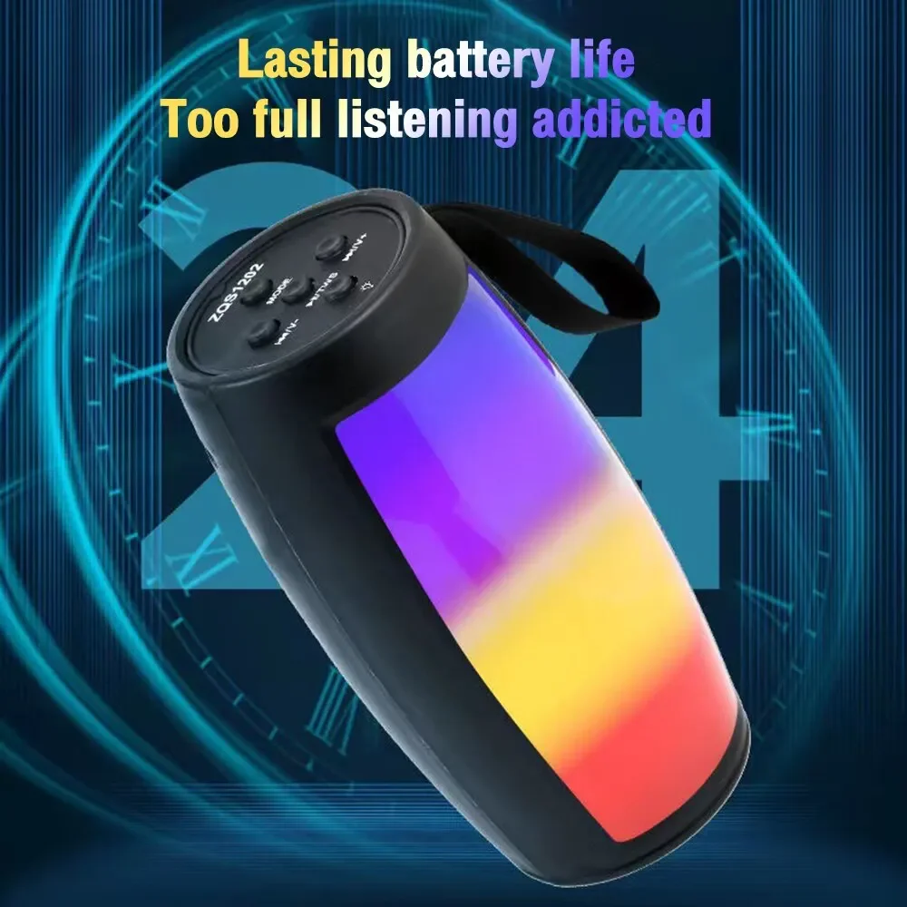 1202 Portable Bluetooth Speaker with LED Lights | Audio & Music 3 1202 Portable Bluetooth Speaker with LED Lights | Audio & Music - Image 3