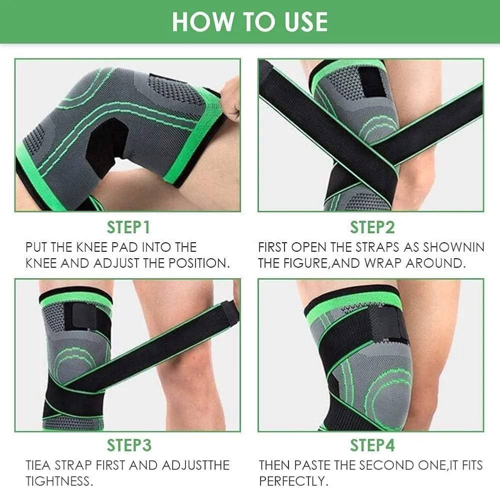 Adjustable 3D Weave Knee Support Band | Gym Support | Sports & Travel 3 Adjustable 3D Weave Knee Support Band | Gym Support | Sports & Travel - Image 3