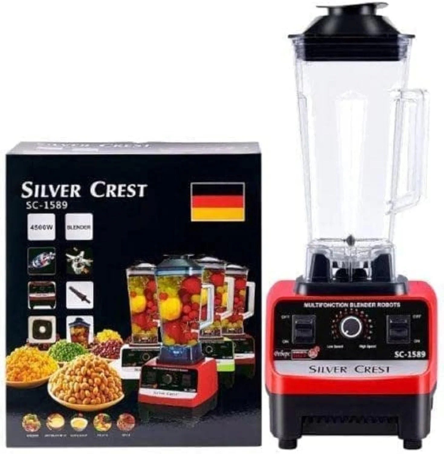 Silver Crest 2 in 1 Blender Grinder 4500W | Home Appliances 1 Silver Crest Blender Grinder 4500W 2 in 1