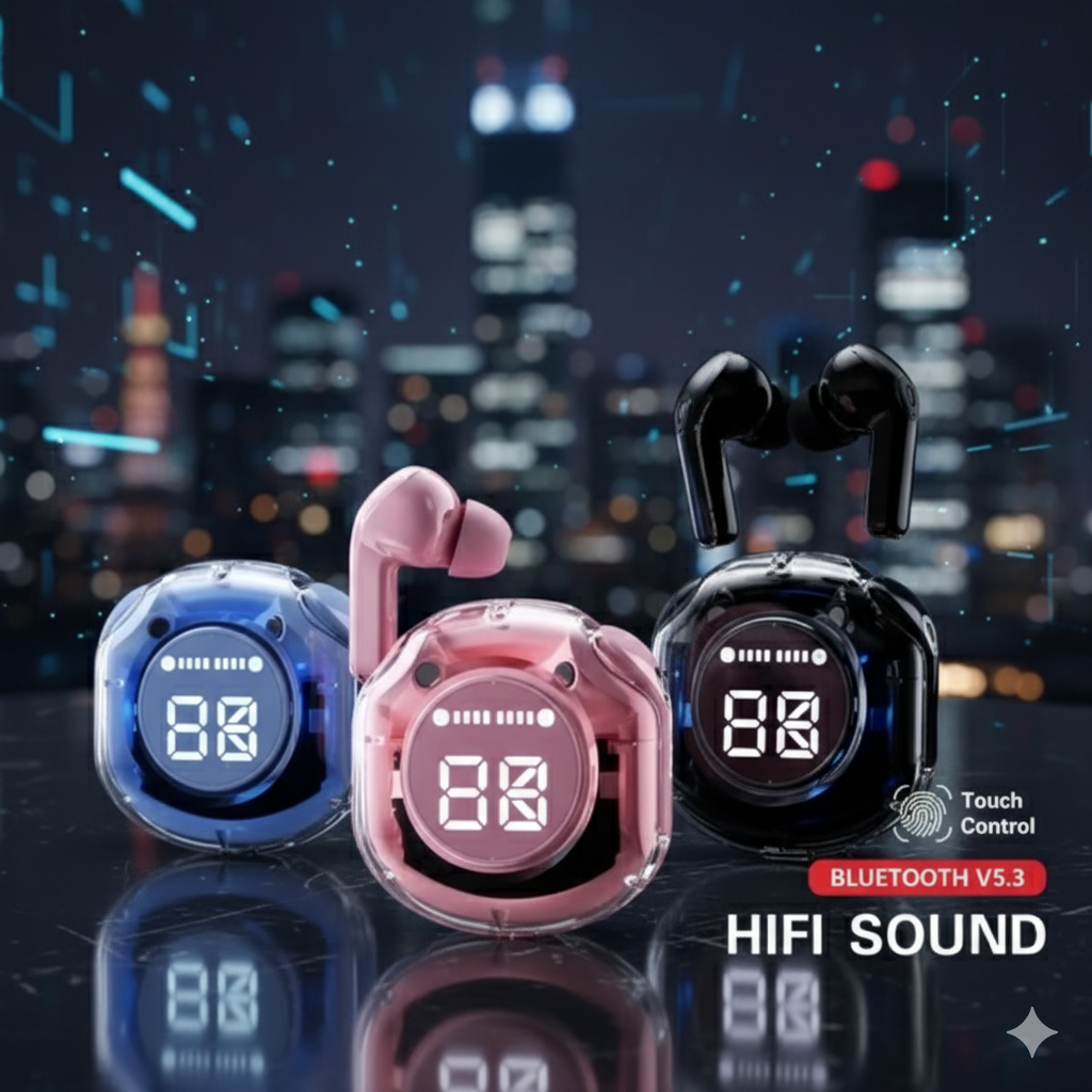 Air 39 TWS Wireless Earbuds Transparent Design | Audio | Mobile Accessories 3 Air 39 TWS Wireless Earbuds Transparent Design | Audio | Mobile Accessories - Image 3