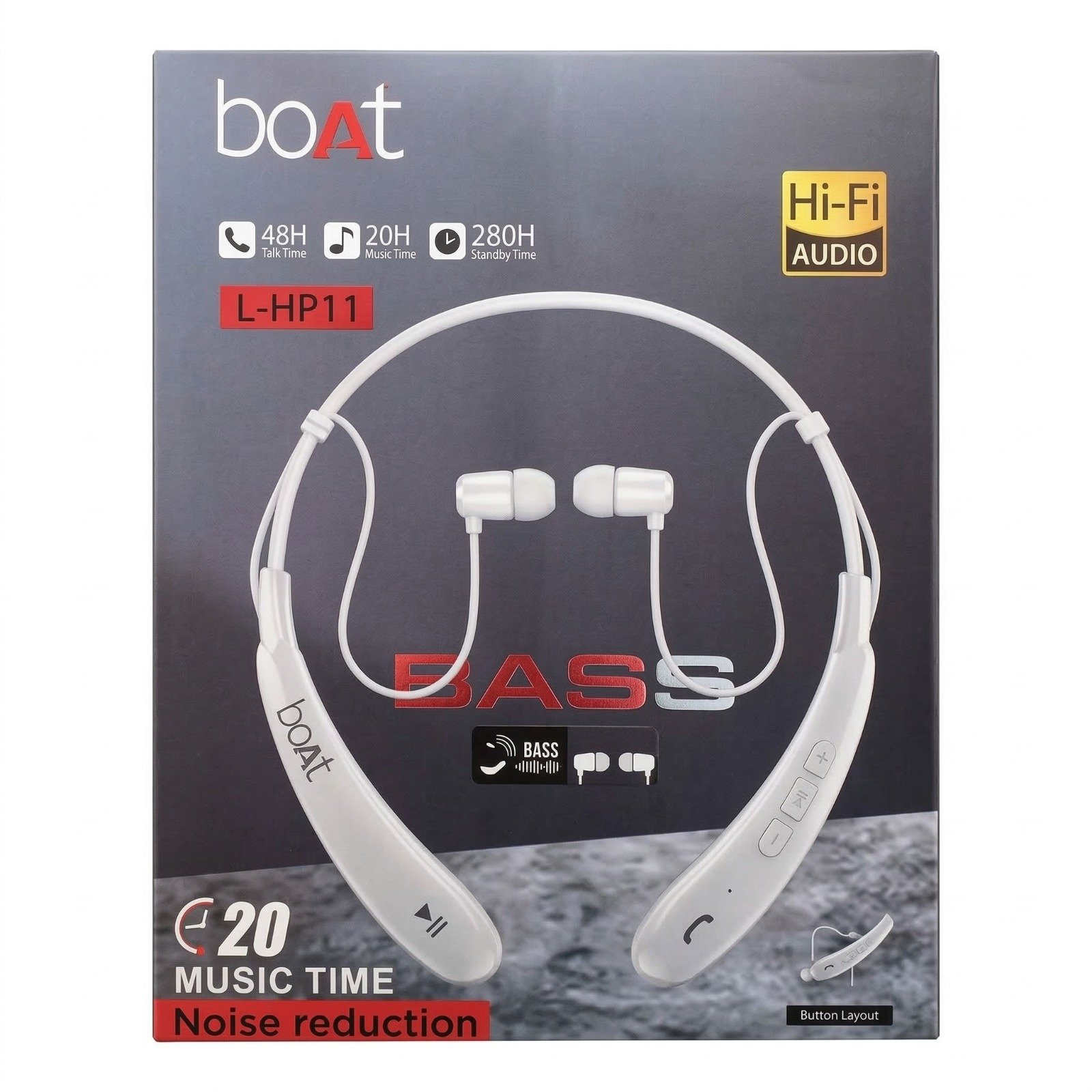 Boat L HP 11 Wireless Neckband | Audio & Music | Gym & Sports Accessories 2 Boat L HP 11 Neckband Wireless Bluetooth Earphones