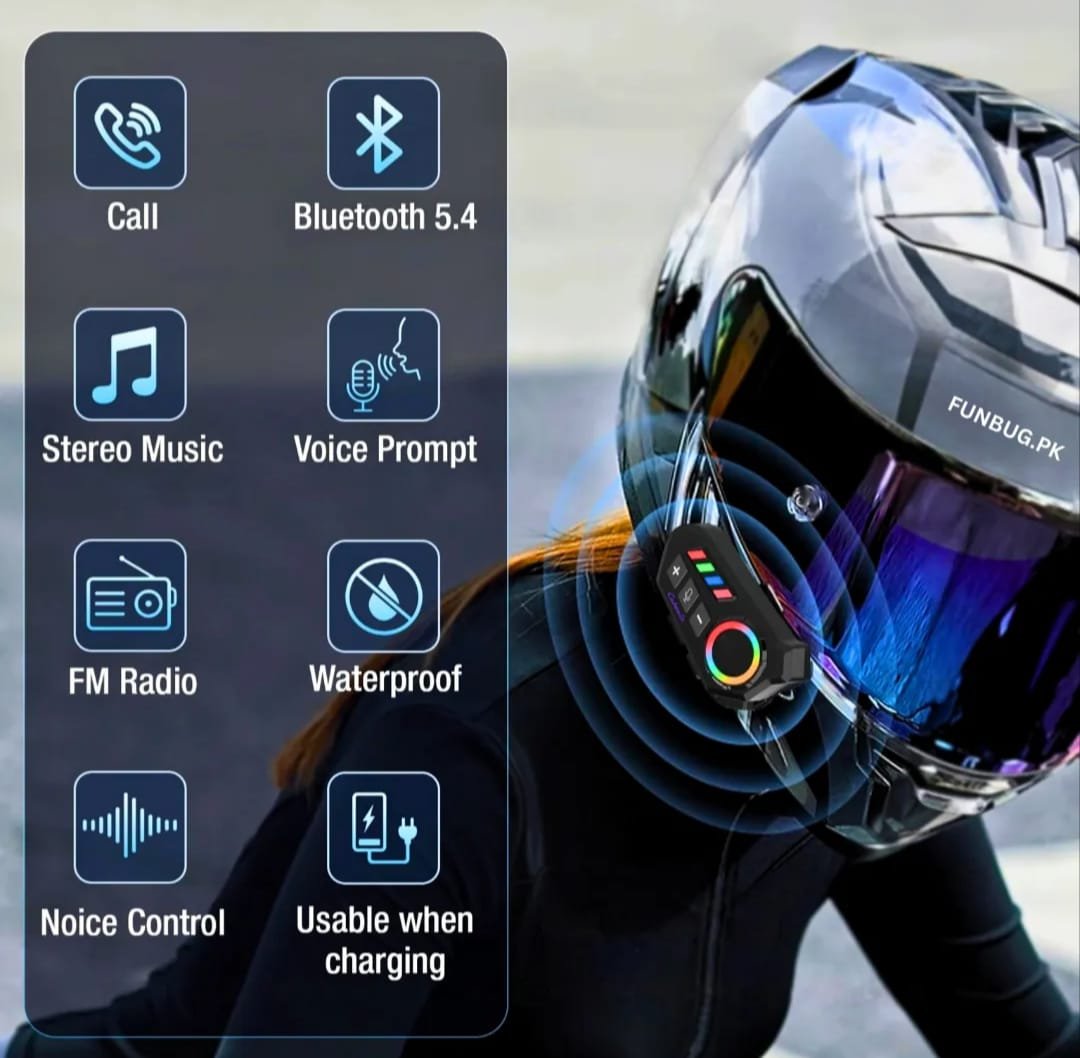 K06A Motorcycle Helmet Bluetooth Headset Bluetooth 6.0 5 K06A Helmet Bluetooth Headset Bluetooth 6.0