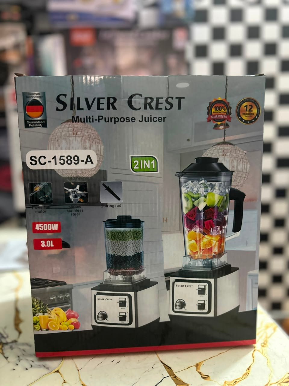 Silver Crest SC 1589 A 2 In 1 Blender Grinder | Home Appliances 2 Silver Crest Blender Grinder SC 1589 A 2 In 1