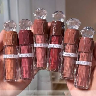 6 Pcs Lip Gloss Set Diamond Velvet Glossy Shades