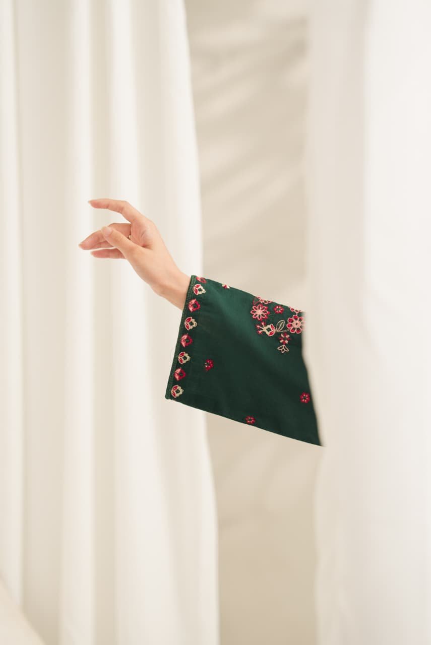 Soha Embroidered 3PC Lawn Suit with Plazo | Stitched Collection 10 Soha Embroidered 3PC Lawn Suit with Plazo | Stitched Collection - Image 10