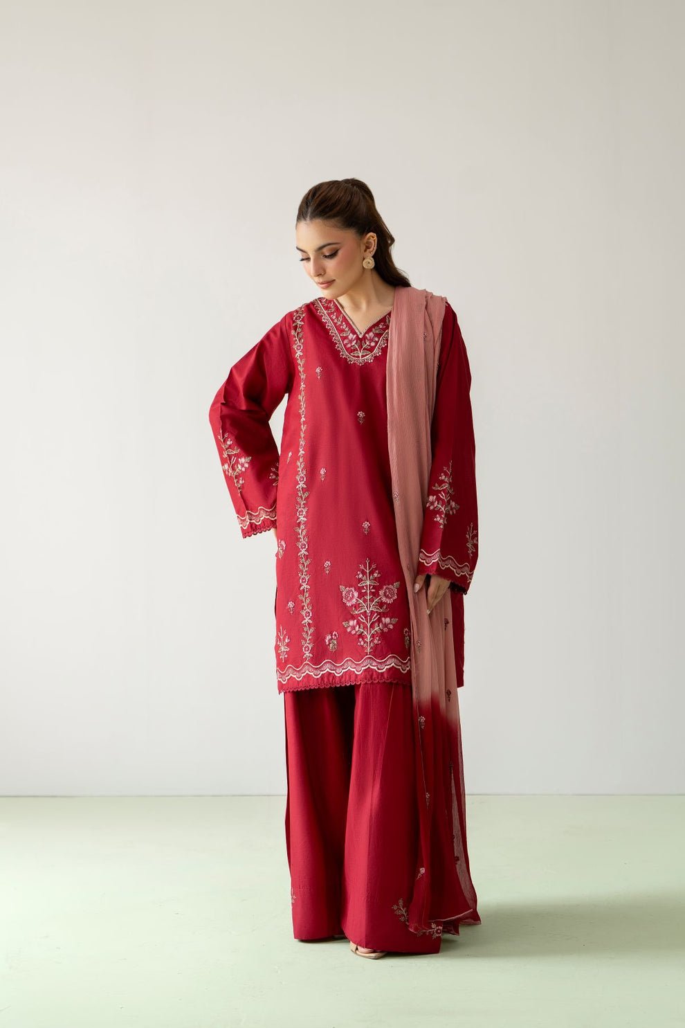 Julii Embroidery 3PC Premium Lawn Cotton Suit | Stitched Collection 2 Julii Embroidery 3PC Premium Lawn Cotton Suit | Stitched Collection - Image 2