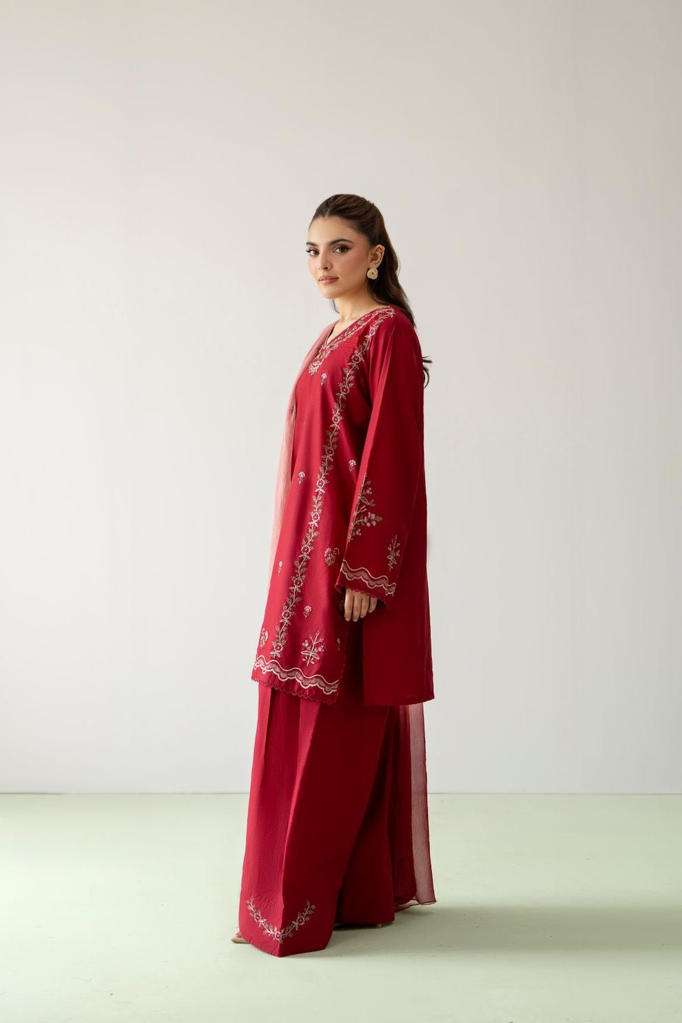 Julii Embroidery 3PC Premium Lawn Cotton Suit | Stitched Collection 3 Julii Embroidery 3PC Premium Lawn Cotton Suit | Stitched Collection - Image 3