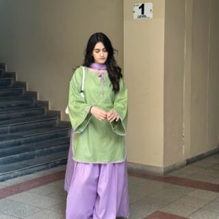 Khas Lawn 3PC Suit with farshi shalwar