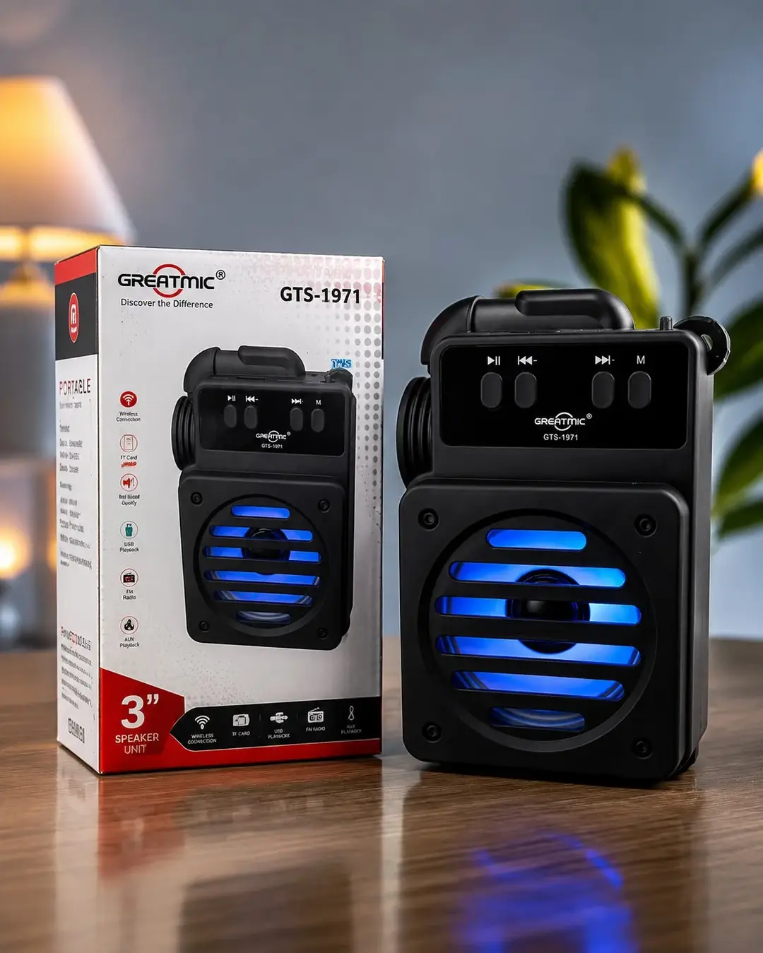 Greatmic GTS 1971 Portable Wireless Bluetooth Speaker 2 Greatmic GTS 1971 Portable Wireless Bluetooth Speaker - Image 2